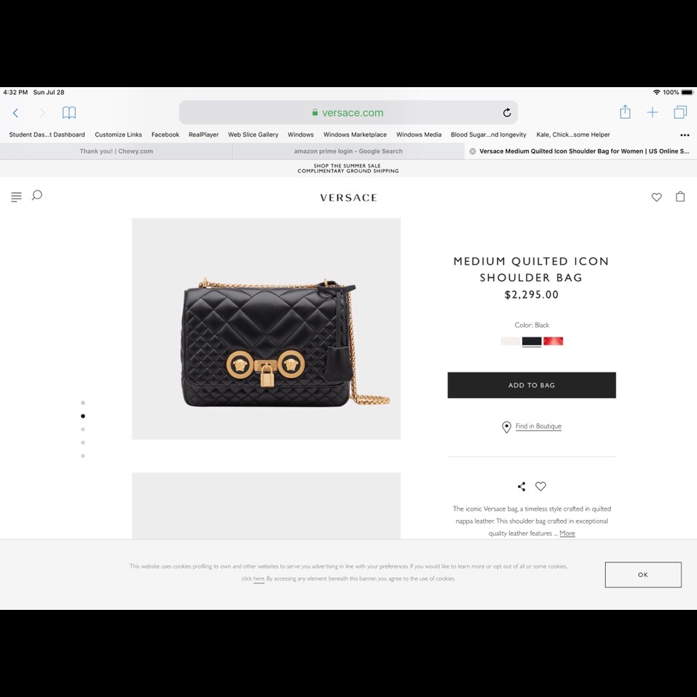 Versace medium shoulder bag